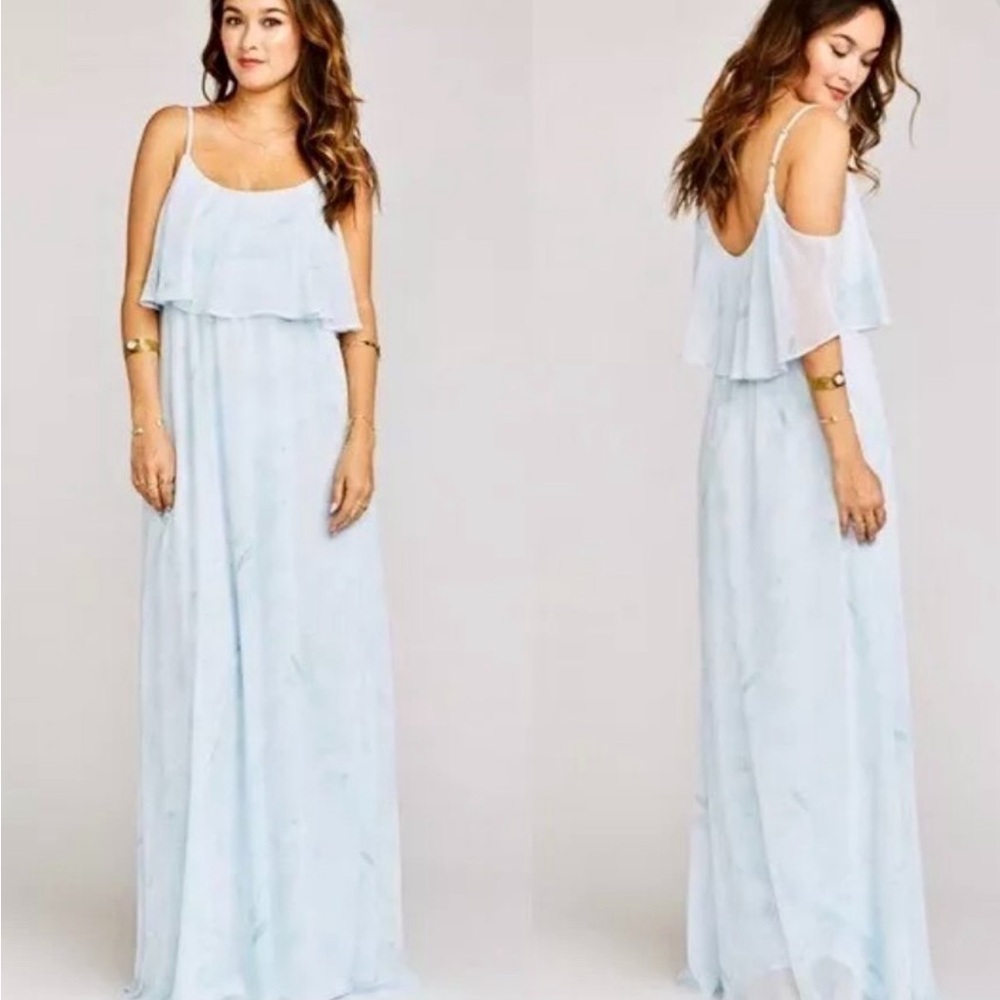 NWT New Show Me Your Mumu Caitlin Ruffle Maxi Dress Size Large